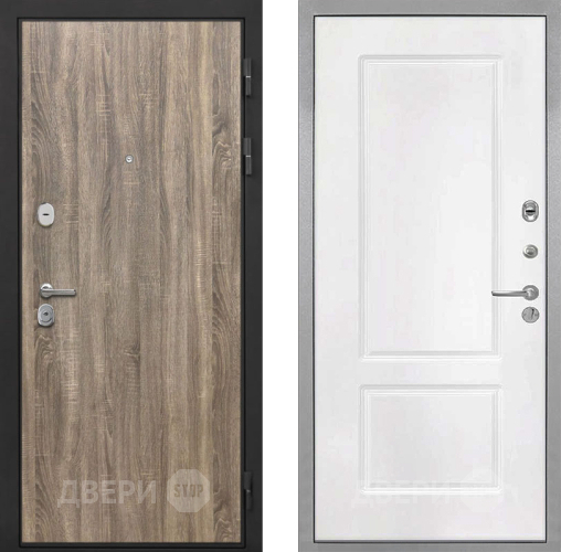 Входная металлическая Дверь Интекрон (INTECRON) Гектор Дуб Турин КВ-2 Белый матовый в Электростали