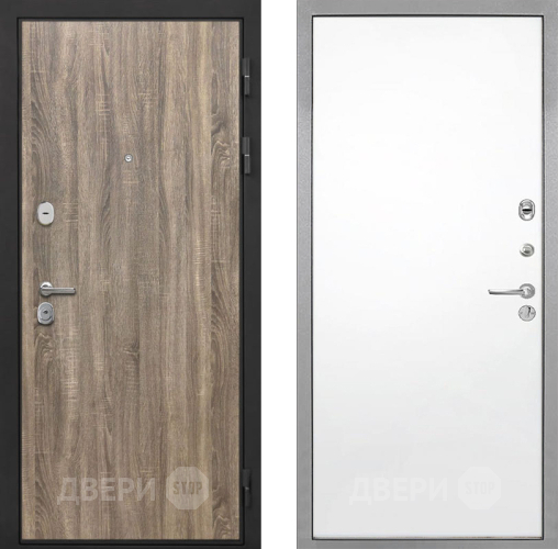 Входная металлическая Дверь Интекрон (INTECRON) Гектор Дуб Турин Гладкая Силк Сноу в Электростали