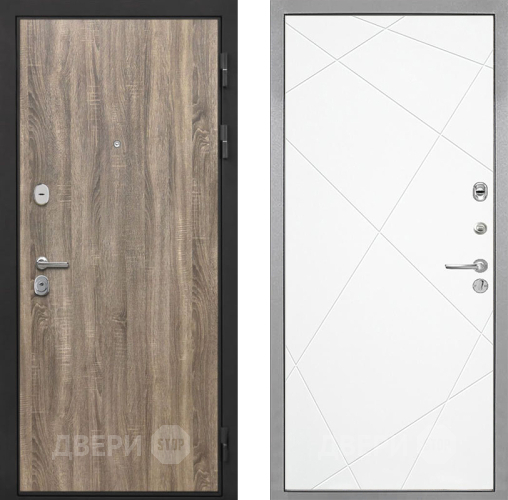 Входная металлическая Дверь Интекрон (INTECRON) Гектор Дуб Турин Лучи-М Софт милк в Электростали