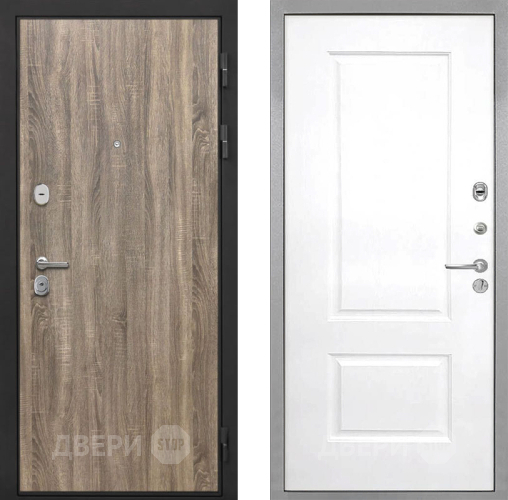 Входная металлическая Дверь Интекрон (INTECRON) Гектор Дуб Турин Альба Роял Вуд белый в Электростали