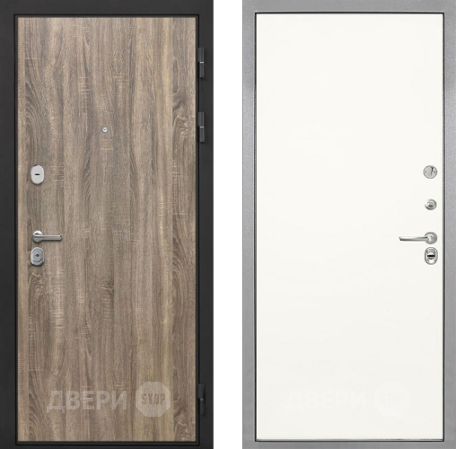 Входная металлическая Дверь Интекрон (INTECRON) Гектор Дуб Турин Гладкая Слоновая кость в Электростали