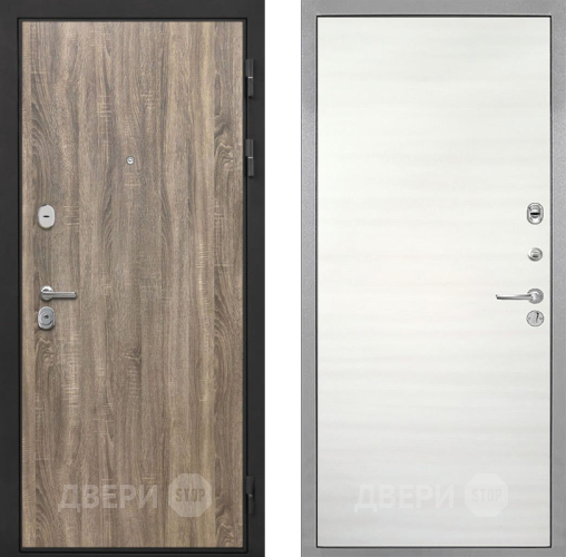 Входная металлическая Дверь Интекрон (INTECRON) Гектор Дуб Турин Гладкая Дуб сильвер поперечный в Электростали