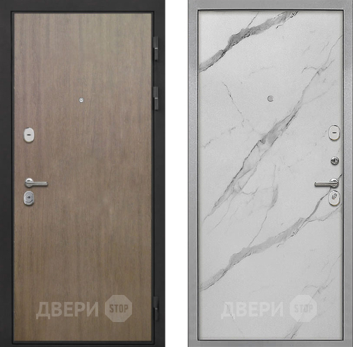 Входная металлическая Дверь Интекрон (INTECRON) Гектор Венге Коричневый Гладкая Мрамор натуральный арктик в Электростали