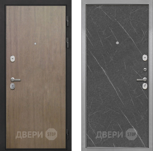 Входная металлическая Дверь Интекрон (INTECRON) Гектор Венге Коричневый Гладкая Гранит лава оникс в Электростали