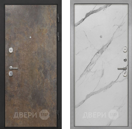 Входная металлическая Дверь Интекрон (INTECRON) Гектор Гранж Гладкая Мрамор натуральный арктик в Электростали