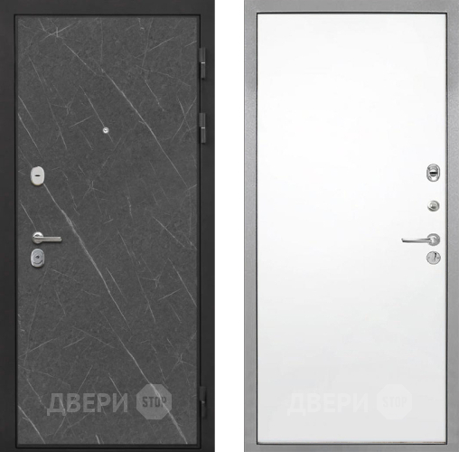 Входная металлическая Дверь Интекрон (INTECRON) Гектор Гранит Лава Оникс Гладкая Силк Сноу в Электростали