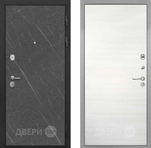 Входная металлическая Дверь Интекрон (INTECRON) Гектор Гранит Лава Оникс Гладкая Дуб сильвер поперечный в Электростали