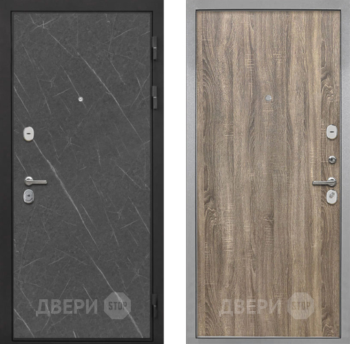 Входная металлическая Дверь Интекрон (INTECRON) Гектор Гранит Лава Оникс Гладкая Дуб турин в Электростали