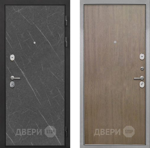 Входная металлическая Дверь Интекрон (INTECRON) Гектор Гранит Лава Оникс Гладкая шпон Венге коричневый в Электростали