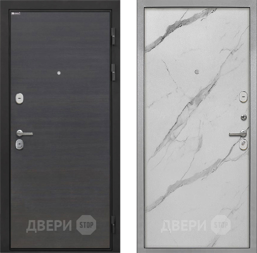 Входная металлическая Дверь Интекрон (INTECRON) Гектор Эковенге Гладкая Мрамор натуральный арктик в Электростали
