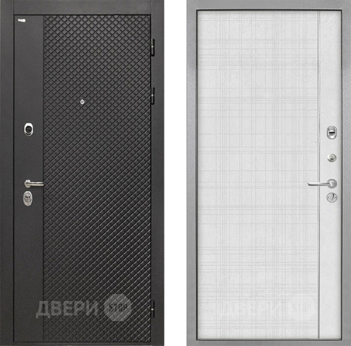 Входная металлическая Дверь Интекрон (INTECRON) Олимпия Black 4К В-07 с молдингом Лофт белый в Электростали