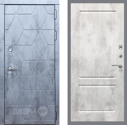 Входная металлическая Дверь Рекс (REX) 28 FL-117 Бетон светлый в Электростали
