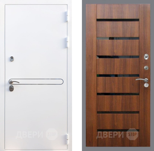 Входная металлическая Дверь Рекс (REX) 27 СБ-14 стекло черное Орех бренди в Электростали