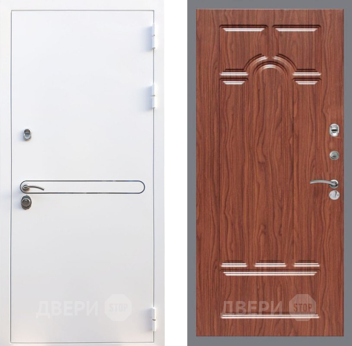 Входная металлическая Дверь Рекс (REX) 27 FL-58 орех тисненый в Электростали