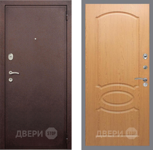 Дверь Рекс (REX) 2 Медный Антик FL-128 Дуб в Электростали