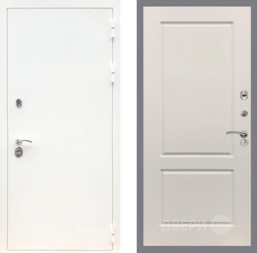 Входная металлическая Дверь Рекс (REX) 5 Белая Шагрень FL-117 Шампань в Электростали