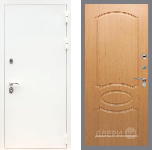 Дверь Рекс (REX) 5 Белая Шагрень FL-128 Дуб в Электростали