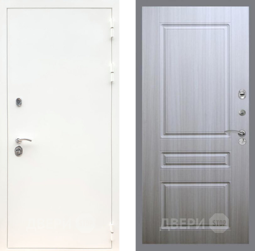 Дверь Рекс (REX) 5 Белая Шагрень FL-243 Сандал белый в Электростали