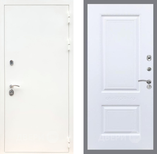 Входная металлическая Дверь Рекс (REX) 5 Белая Шагрень Смальта Силк Сноу в Электростали