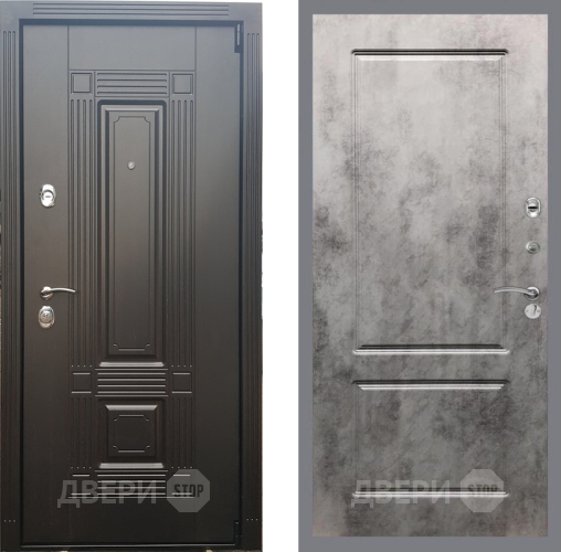 Входная металлическая Дверь Рекс (REX) 9 FL-117 Бетон темный в Электростали
