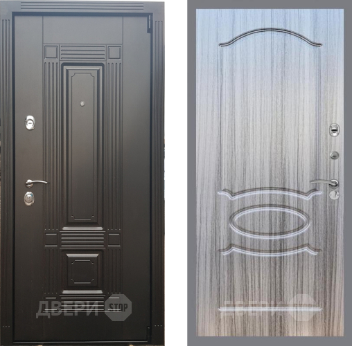 Входная металлическая Дверь Рекс (REX) 9 FL-128 Сандал грей в Электростали