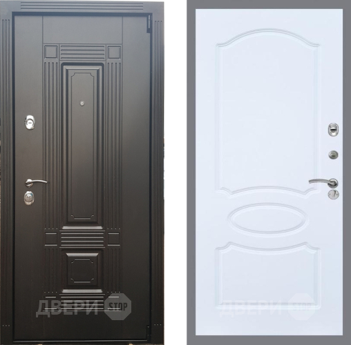 Входная металлическая Дверь Рекс (REX) 9 FL-128 Силк Сноу в Электростали