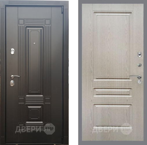 Входная металлическая Дверь Рекс (REX) 9 FL-243 Беленый дуб в Электростали