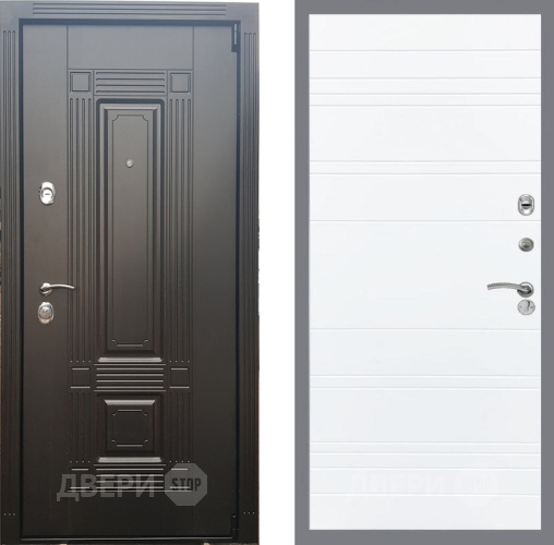 Входная металлическая Дверь Рекс (REX) 9 Line Силк Сноу в Электростали