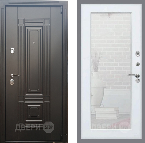 Дверь Рекс (REX) 9 Зеркало Пастораль Белый ясень в Электростали