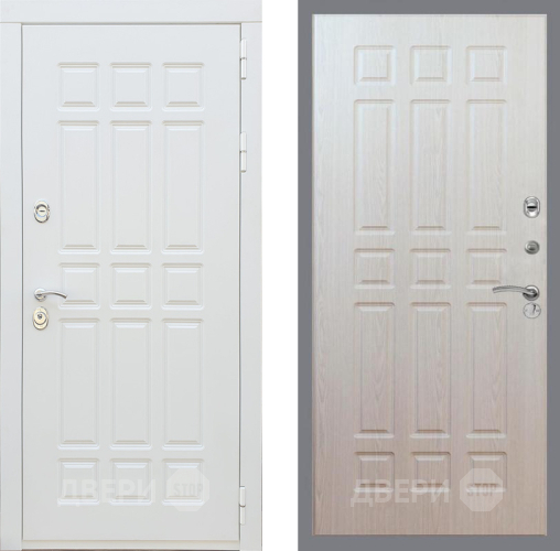 Входная металлическая Дверь Рекс (REX) 8 Силк Сноу FL-33 Беленый дуб в Электростали