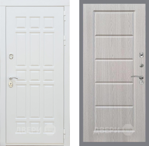 Входная металлическая Дверь Рекс (REX) 8 Силк Сноу FL-39 Беленый дуб в Электростали