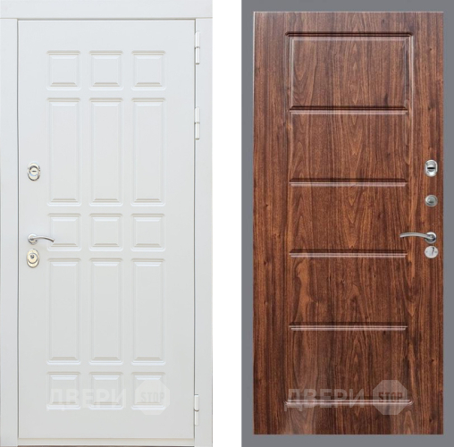 Входная металлическая Дверь Рекс (REX) 8 Силк Сноу FL-39 орех тисненый в Электростали