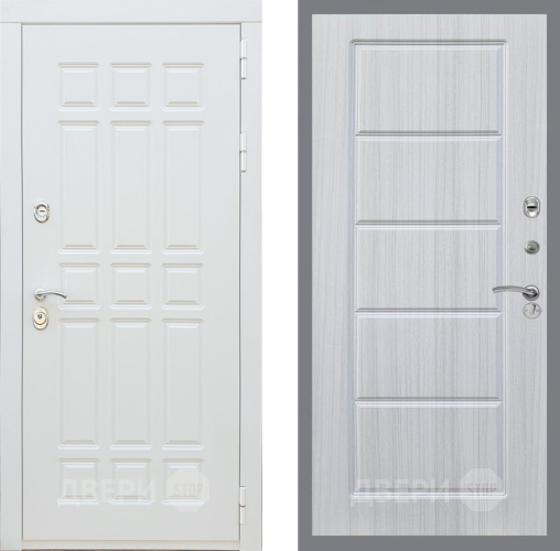 Входная металлическая Дверь Рекс (REX) 8 Силк Сноу FL-39 Сандал белый в Электростали