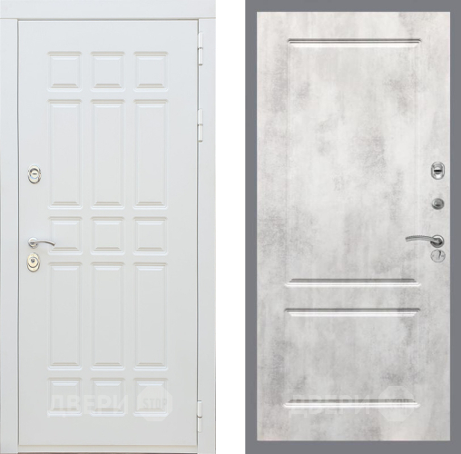 Входная металлическая Дверь Рекс (REX) 8 Силк Сноу FL-117 Бетон светлый в Электростали