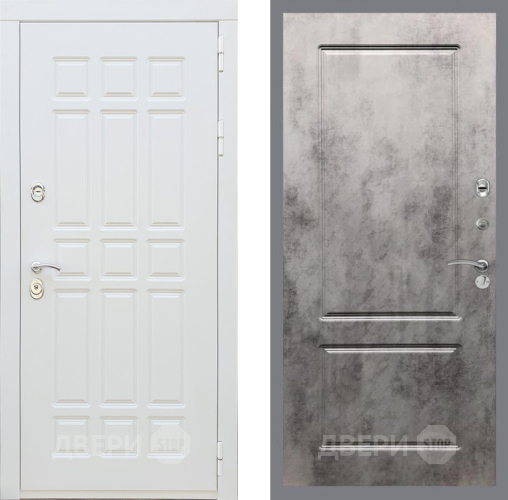 Входная металлическая Дверь Рекс (REX) 8 Силк Сноу FL-117 Бетон темный в Электростали