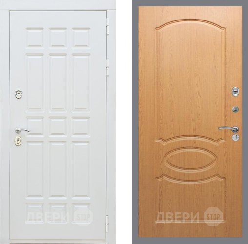 Входная металлическая Дверь Рекс (REX) 8 Силк Сноу FL-128 Дуб в Электростали