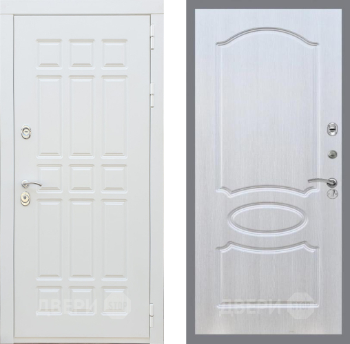 Входная металлическая Дверь Рекс (REX) 8 Силк Сноу FL-128 Лиственница беж в Электростали