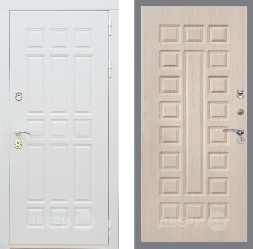 Входная металлическая Дверь Рекс (REX) 8 Силк Сноу FL-183 Беленый дуб в Электростали