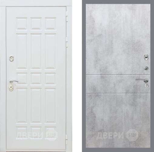Входная металлическая Дверь Рекс (REX) 8 Силк Сноу FL-290 Бетон светлый в Электростали