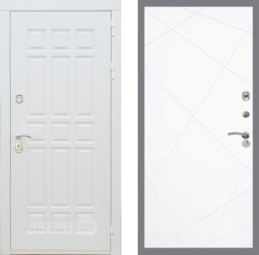 Входная металлическая Дверь Рекс (REX) 8 Силк Сноу FL-291 Силк Сноу в Электростали