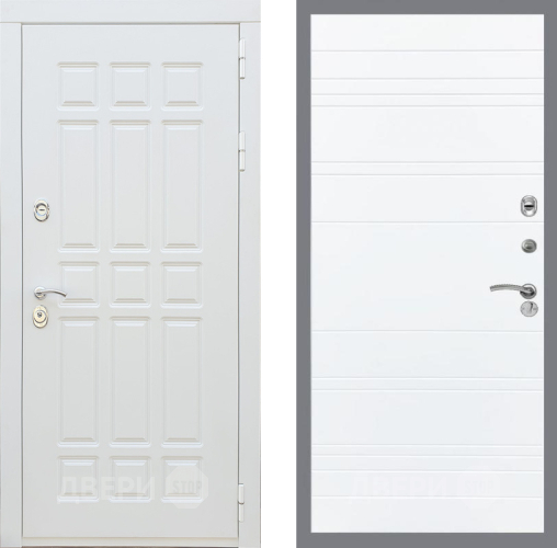 Входная металлическая Дверь Рекс (REX) 8 Силк Сноу Line Силк Сноу в Электростали