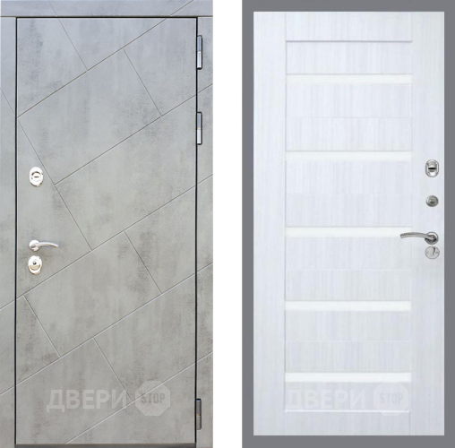 Входная металлическая Дверь Рекс (REX) 22 СБ-14 стекло белое Сандал белый в Электростали