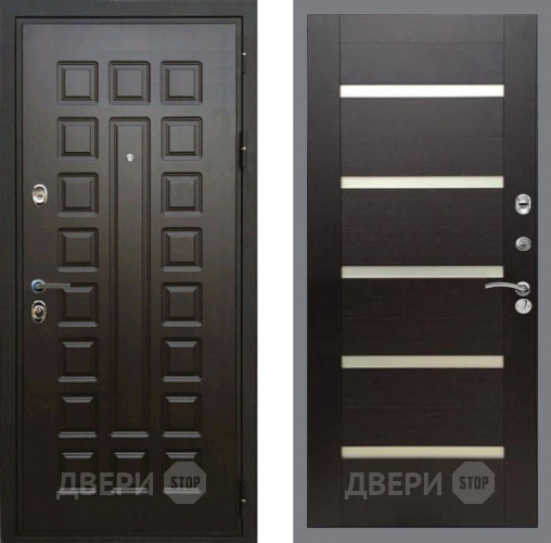 Входная металлическая Дверь Рекс (REX) Премиум 3к СБ-14 стекло белое венге поперечный в Электростали