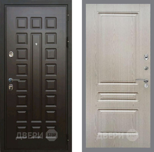 Входная металлическая Дверь Рекс (REX) Премиум 3к FL-243 Беленый дуб в Электростали