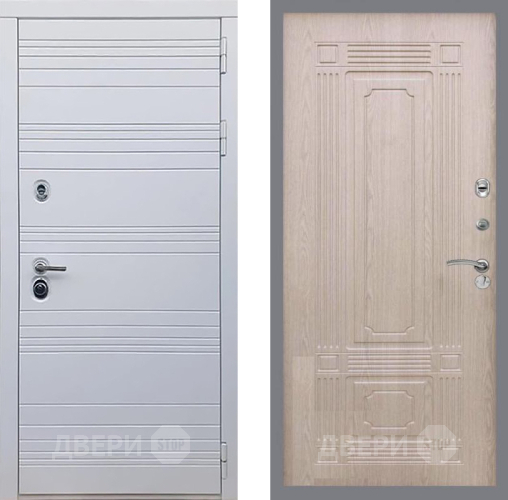 Входная металлическая Дверь Рекс (REX) 14 Силк Сноу FL-2 Беленый дуб в Электростали