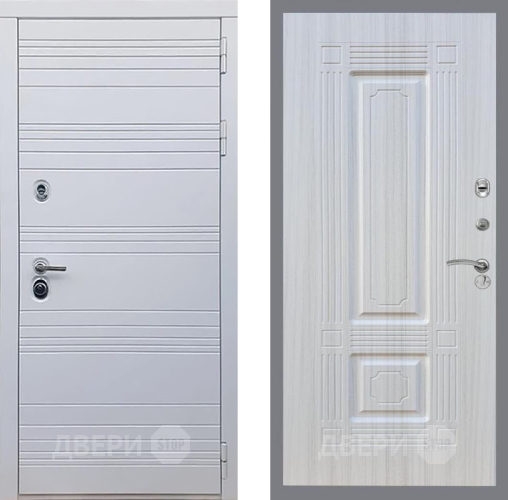 Входная металлическая Дверь Рекс (REX) 14 Силк Сноу FL-2 Сандал белый в Электростали