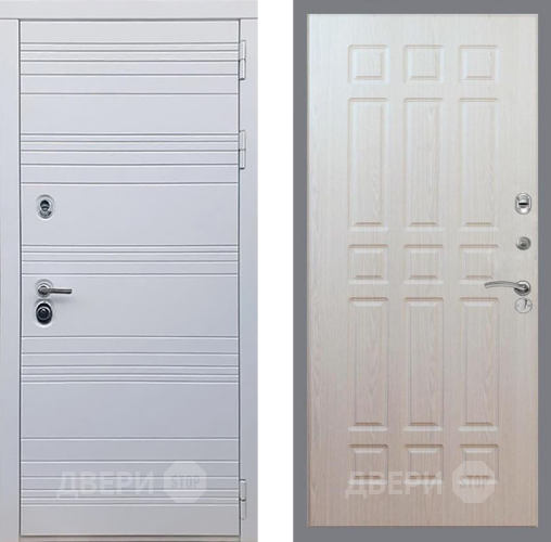 Входная металлическая Дверь Рекс (REX) 14 Силк Сноу FL-33 Беленый дуб в Электростали