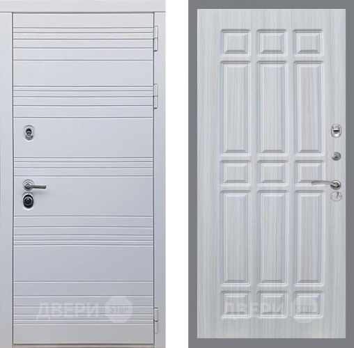 Входная металлическая Дверь Рекс (REX) 14 Силк Сноу FL-33 Сандал белый в Электростали