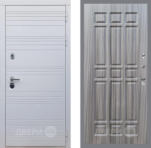Входная металлическая Дверь Рекс (REX) 14 Силк Сноу FL-33 Сандал грей в Электростали