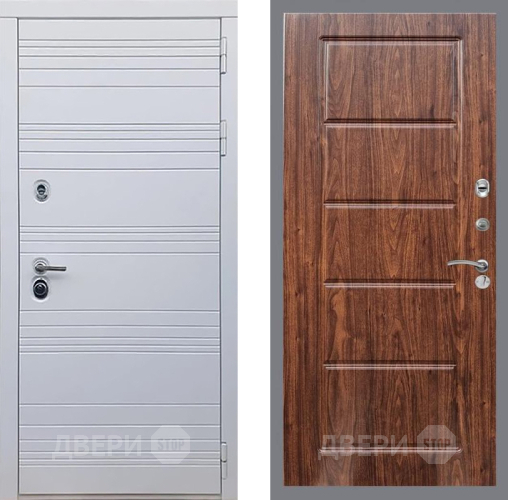 Входная металлическая Дверь Рекс (REX) 14 Силк Сноу FL-39 орех тисненый в Электростали